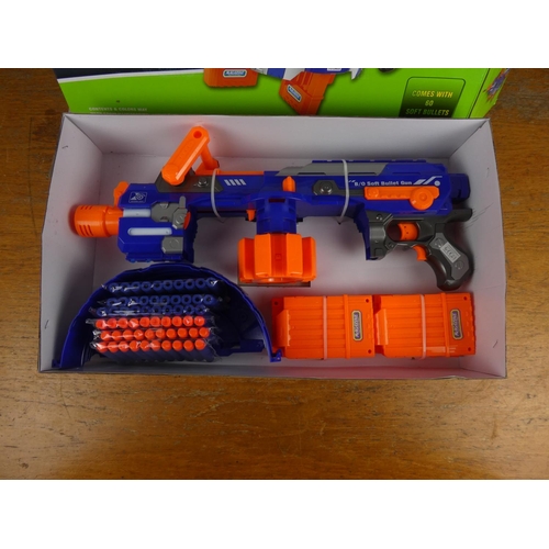 1127 - A boxed Blaze Storm battery operated soft bullet gun.