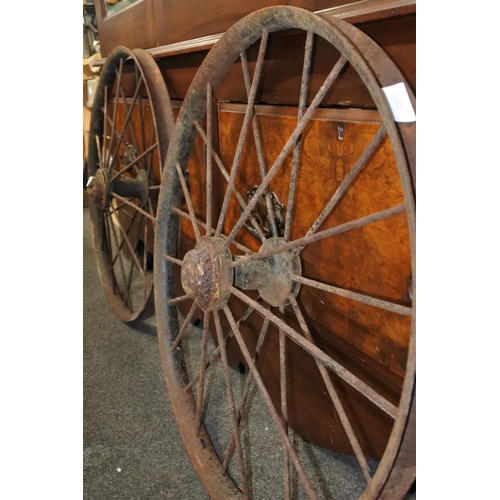 1150 - A pair of vintage wheel rims. approx 60cm.