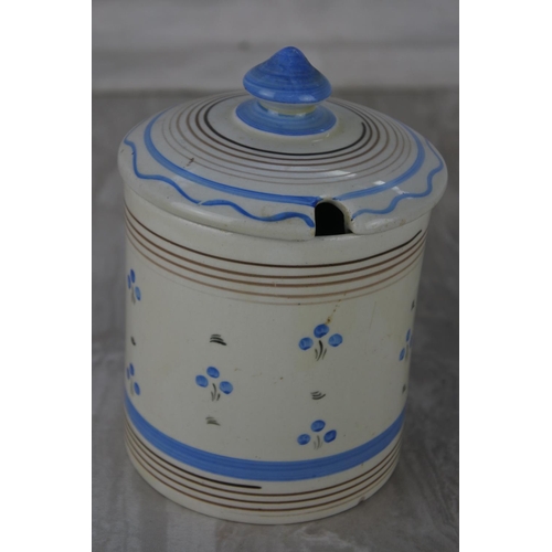 1160 - A stunning Shelley pottery lidded preserve jar.