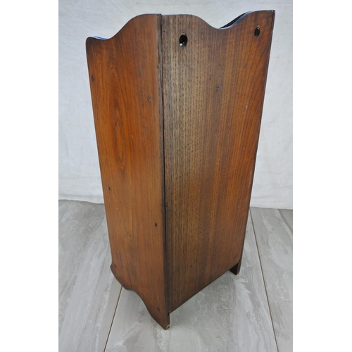 1178 - A stunning mahogany pipe storage cupboard with metal grill and two drawers. approx 50cm.