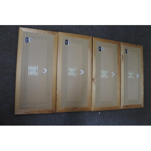 1188 - A set of four framed sporting pictures. approx 15x50cm.