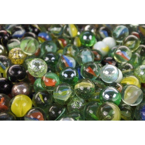 1198 - A large lot of glass marbles.