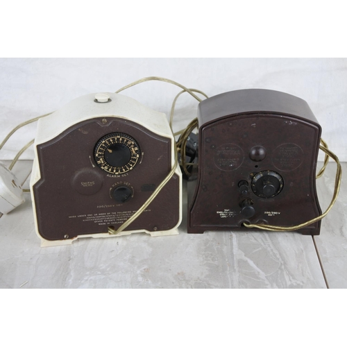 1206 - Two vintage Smiths Sectric alarm clocks.