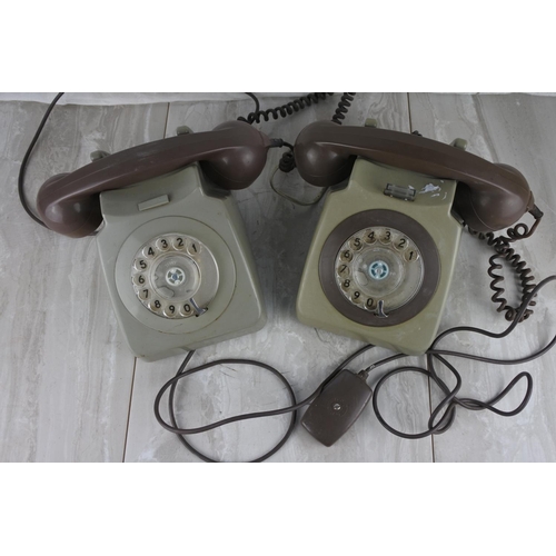 1218 - Two vintage rotary telephones.