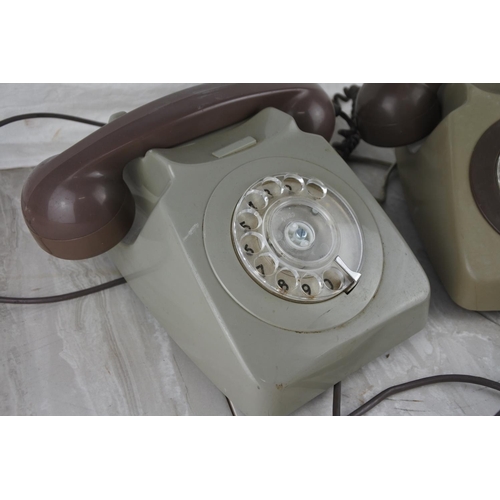 1218 - Two vintage rotary telephones.