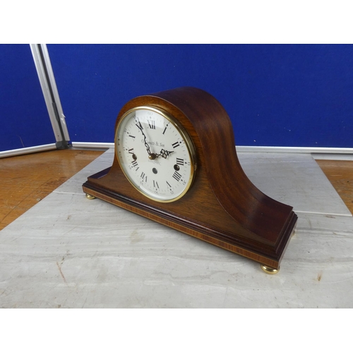 858 - An O Comitti & Son, London mantle clock. 
 approx 39x21cm