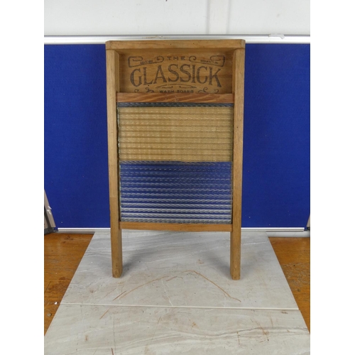 868 - A vintage Glassick washboard. approx 60cm.