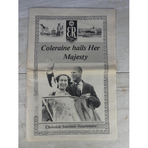 921 - A Chronicle Souvenir Supplement 'Coleraine Hails Her Majesty' approx 44x30cm.