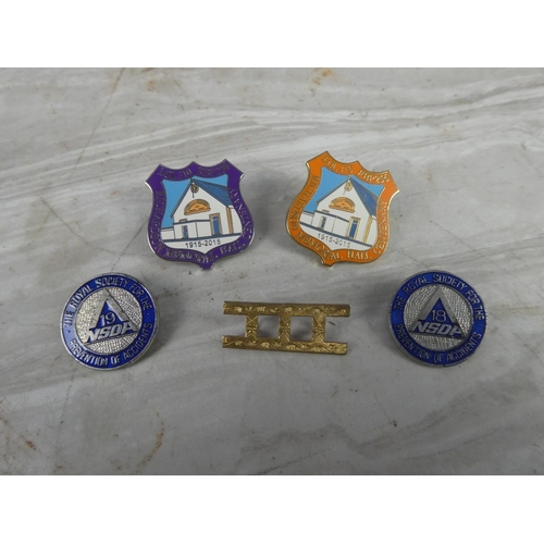 946 - Two Richardson Memorial Hall Centenary LOL 310 RBP 256 badges and more.