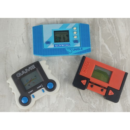 347 - Three handheld games consoles.