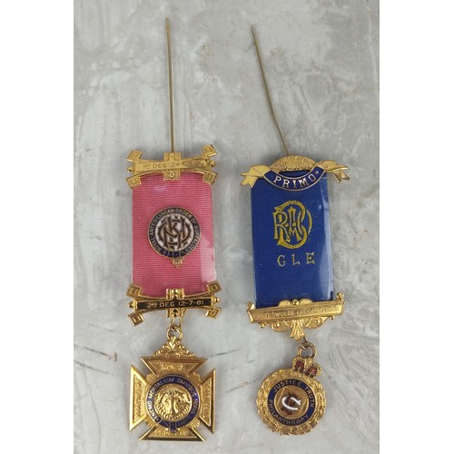 350 - Two Royal Order of Antediluvian Buffaloes medals.