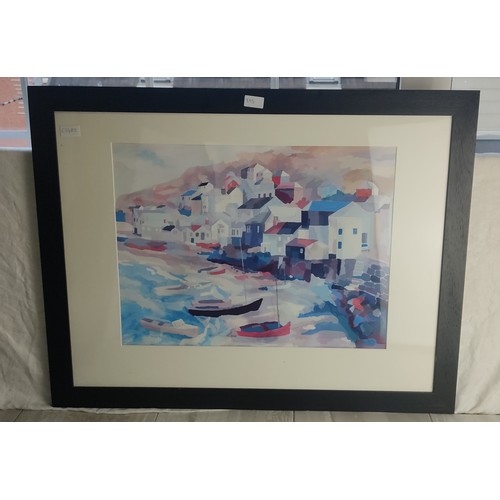 355 - A framed print by artist Richard Tuff.