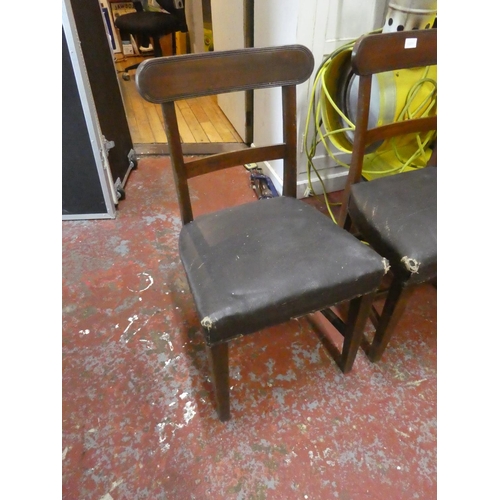 1228 - A set of five antique Irish vernacular dining room chairs