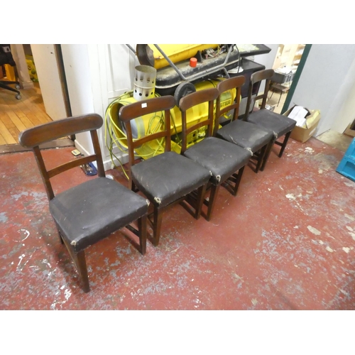 1228 - A set of five antique Irish vernacular dining room chairs