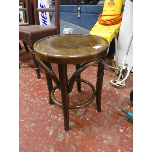 1239 - A vintage Bentwood style stool.