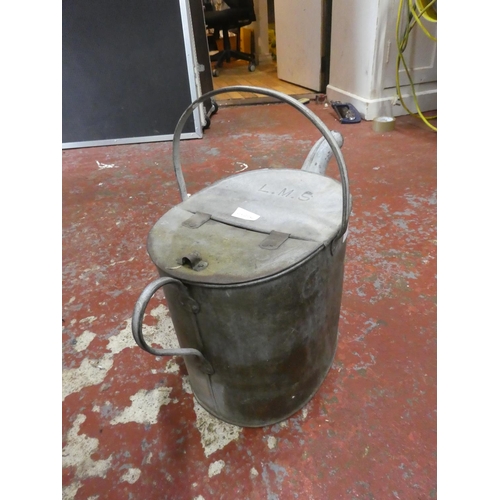 1246 - A vintage galvanised L.M.S. watering can.