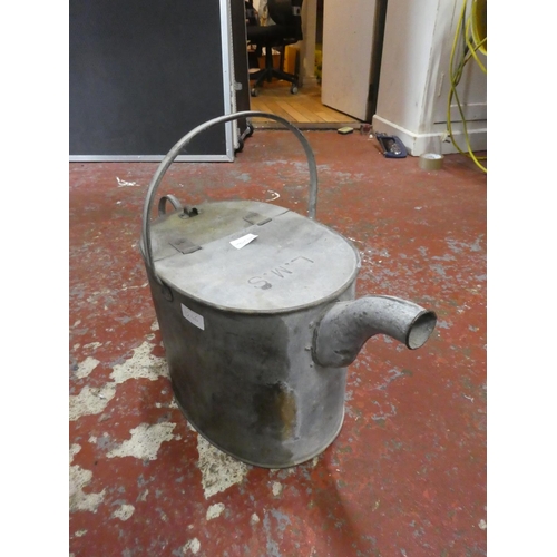 1246 - A vintage galvanised L.M.S. watering can.