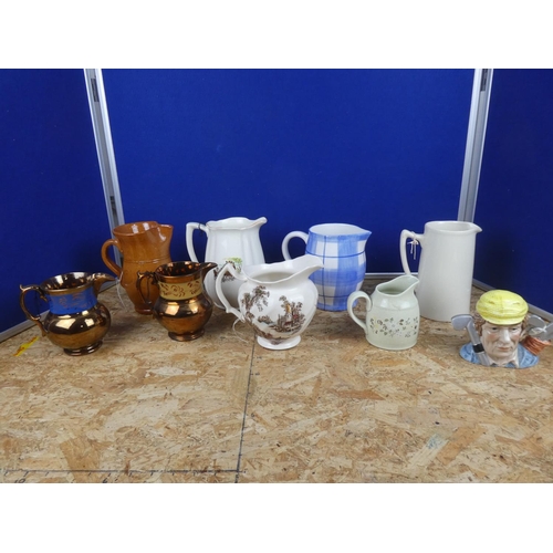 1257 - Two vintage Lustre ware jugs and more.