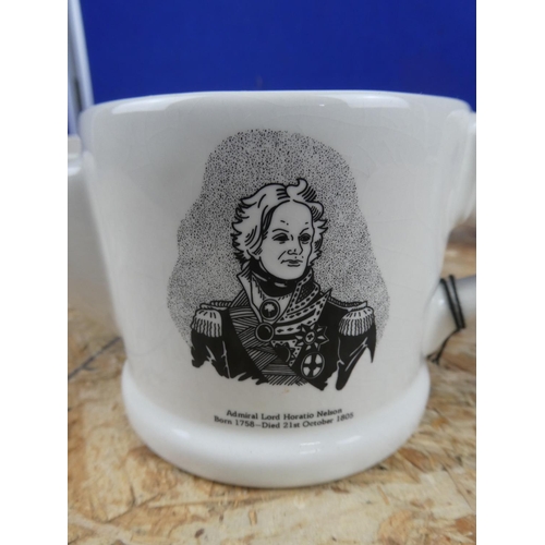 1262 - A Wade 'Lord Nelson' pottery shaving mug and three others.