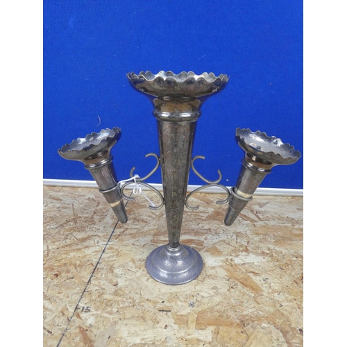 1274 - A vintage silver plated epergne and more.