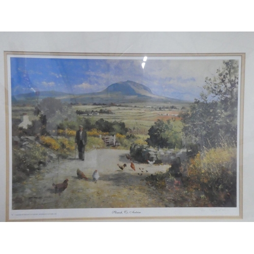 1312 - A 192/350 limited edition framed print, titled 'Slemish, Co. Antrim', signed by artist David Long.