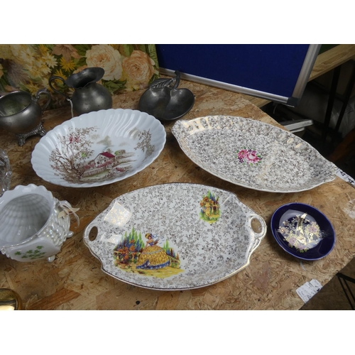 1323 - An assortment of items to include, ceramics, glassware and more.