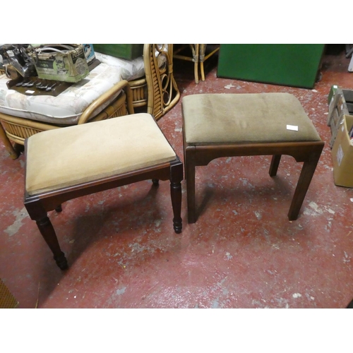 1329 - Two upholstered dressing table stools.