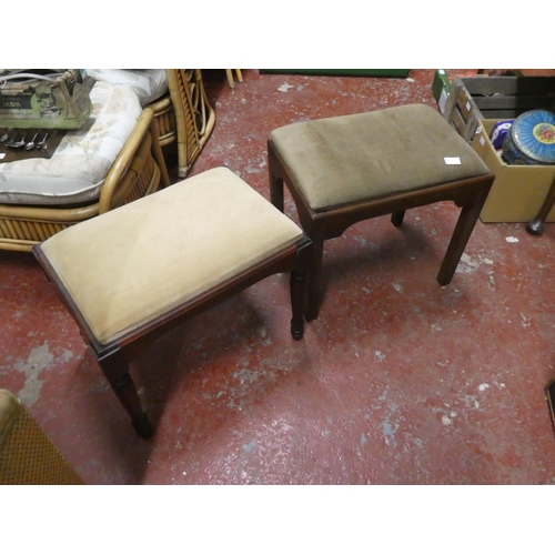 1329 - Two upholstered dressing table stools.