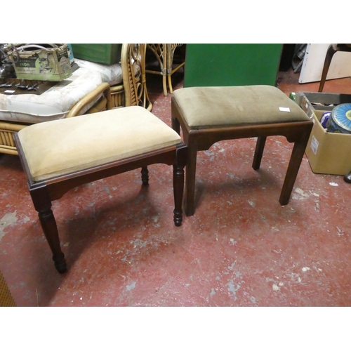 1329 - Two upholstered dressing table stools.