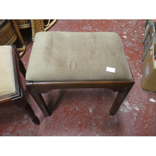 1329 - Two upholstered dressing table stools.