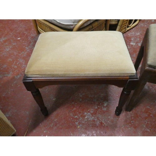 1329 - Two upholstered dressing table stools.