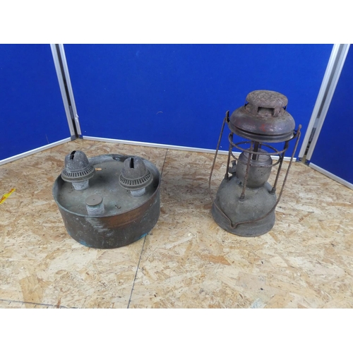 1334 - A tilley oil lamp for restoration and another.