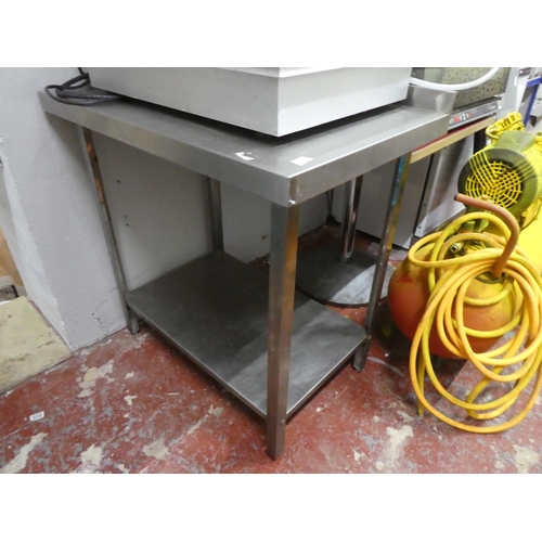 1355 - A stainless steel workstation.