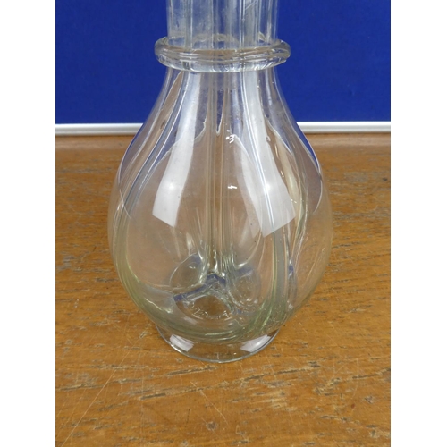 328 - An unusual French four sectional glass decanter.