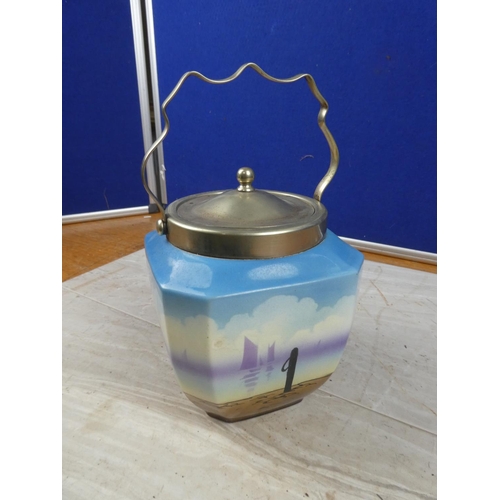 78 - A vintage lidded biscuit barrel.