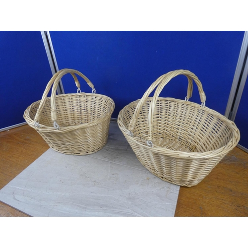 588 - Two wicker baskets.