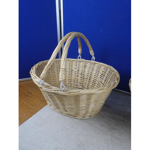 588 - Two wicker baskets.