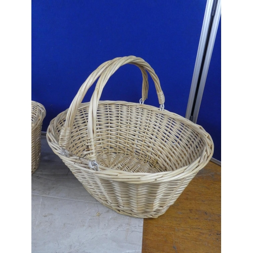 588 - Two wicker baskets.