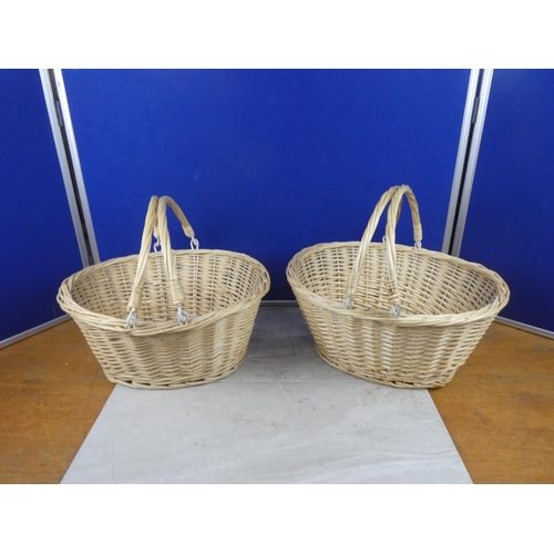 588 - Two wicker baskets.