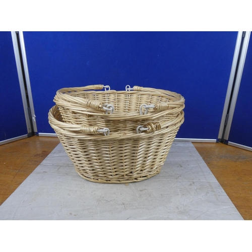 588 - Two wicker baskets.