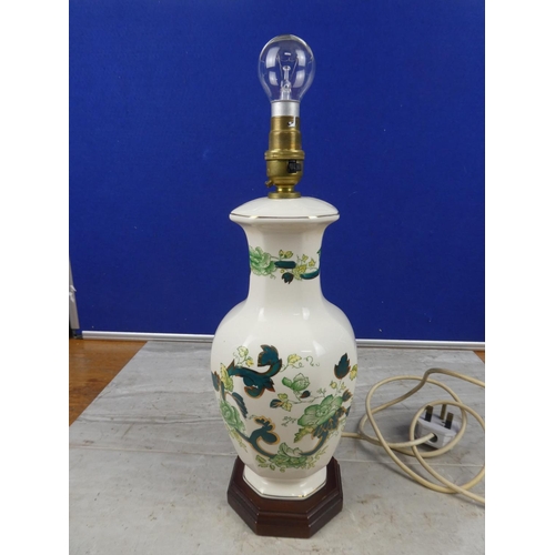 592 - A Mason's Ironstone pottery table lamp base. approx 40cm tall.