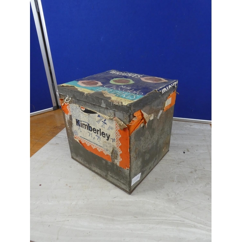 594 - A vintage metal storage tin.