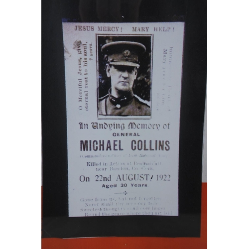 629 - A framed Michael Collins picture. Approx 28x32cm.