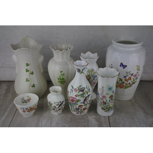 667 - A large Aynsley 'Cottage Garden' vase and more.