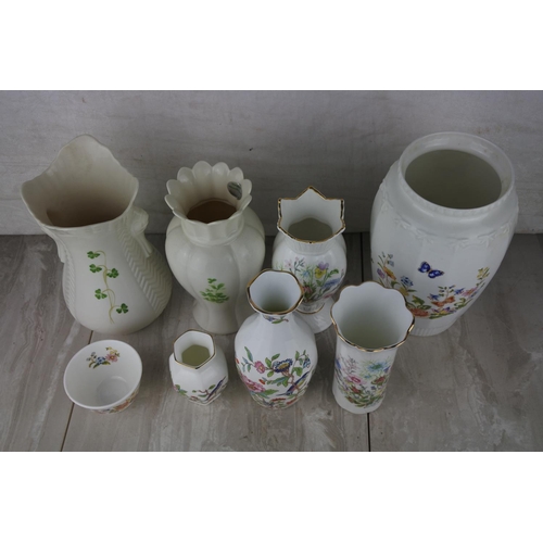 667 - A large Aynsley 'Cottage Garden' vase and more.