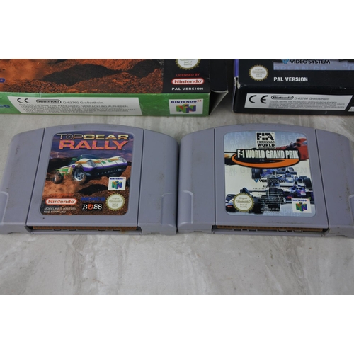 697 - Two boxed Nintendo 64 cartridges 'F1 World Grand Prix' and 'Top Gear Rally'.