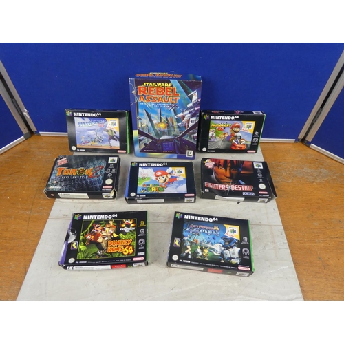 701 - A large assortment of empty Nintendo 64 game boxes, to include Mario 64, Mario Kart 64 and much more... 