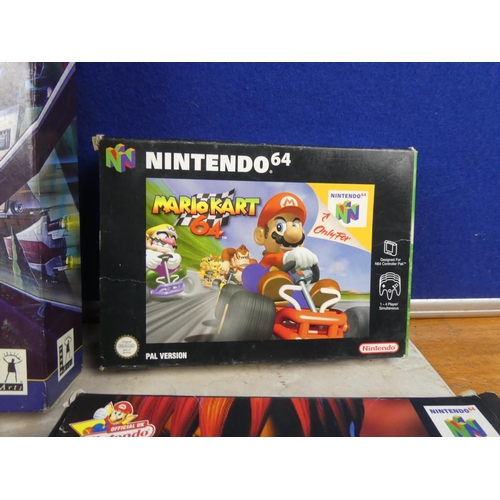 701 - A large assortment of empty Nintendo 64 game boxes, to include Mario 64, Mario Kart 64 and much more... 