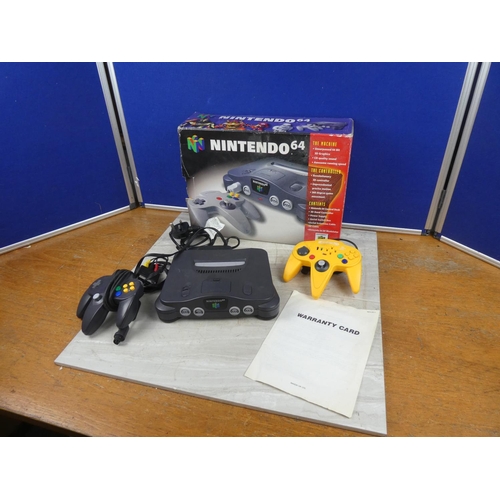 703 - A boxed Nintendo 64 console and controller.