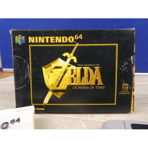 704 - A boxed Nintendo 64 cartridge 'The Legend of Zelda - Ocarina of Time'.